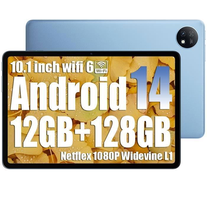 Oscal Pad 7 Tablette Tactile 10.1 800 x 1280 HD Android 14 RAM 12 Go ROM 128 Go-SD 1 To 6600mAh 8MP+13MP Widevine L1 – Bleu