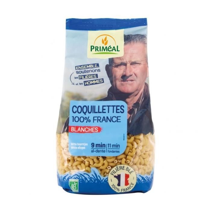 Priméal -- Coquillettes bio Vrac - 5 kg - par 500g main image 1