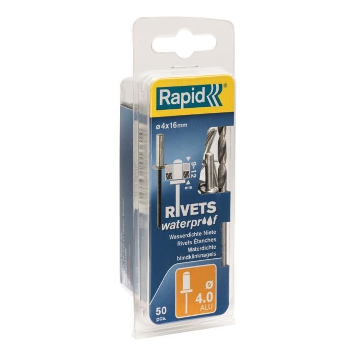 RAPID Rivets étanches 4x16mm en alu Cdiscount Bricolage