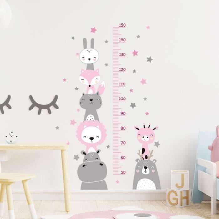 Stickers Muraux Grand Arbre Pin Avec Animaux Jungle - Déco Chambre Enfant, Vinyle Autocollant (4 Planches 30x90cm) - 4