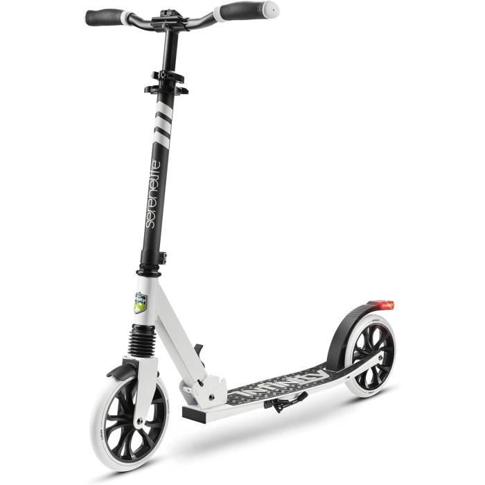 Trottinette Freestyle Serenelife – Adulte Et Ado – Hauteur Réglable 89-98,8 Cm – Grandes Roues 20,3 Cm – Pliable
