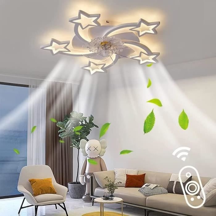 Ventilateur plafond, avec lumières et télécommande, ventilateur de Ventilateur plafond, avec lumières et télécommande, ventilateur de