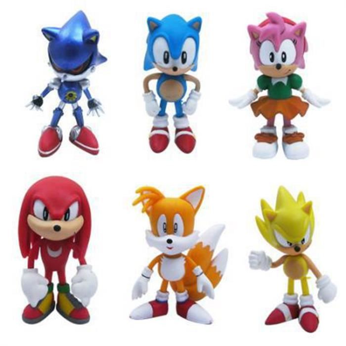 6 pièces - Set Les HEDGEHOG Super Sonic Characters PVC Figure Set -  Cdiscount Jeux - Jouets