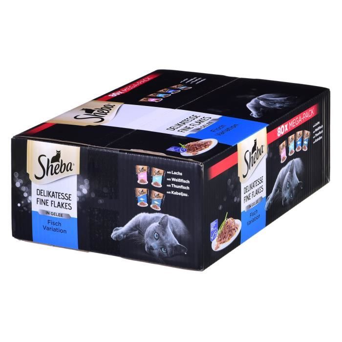 Meilleurs prix pour SHEBA NOURRITURE HUMIDE POUR CHAT DELIKATESSE FINE FLAKES 80 X 85 G