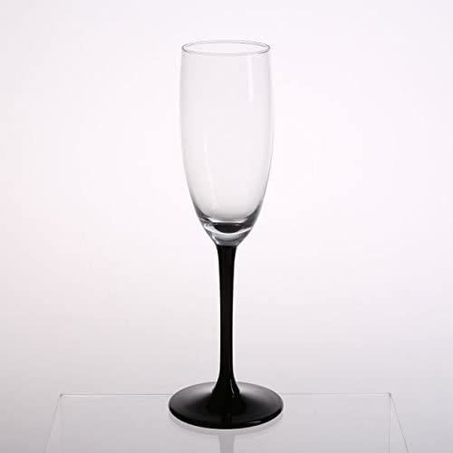 Flûtes à Champagne Monte Carlo - Lot De 6 Verres De 230 Ml En Verre Sodo-cendré, Design Contemporain