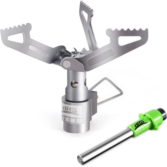 Réchaud à gaz de Camping, réchaud à gaz Portable avec Panneau Coupe-Vent, Mini-brûleur extérieur