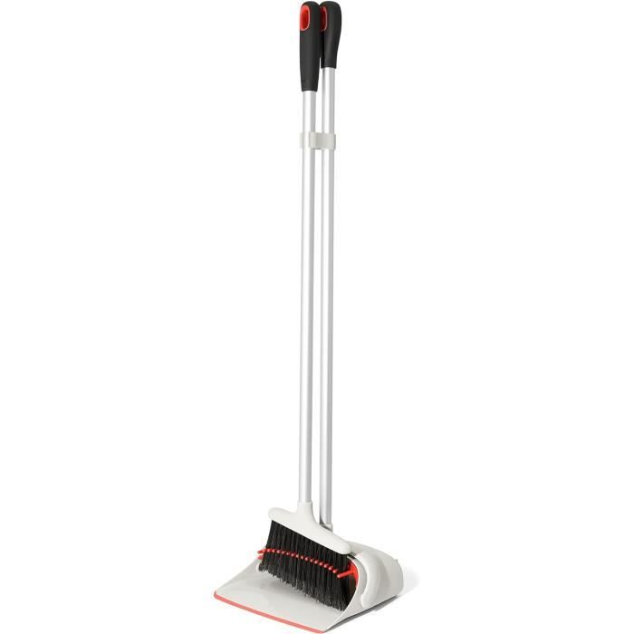Pelle Et Balayette, Balai Et Pelle Long Manche Avec Tiges En Acier Inoxydable & 3 Couches Poils