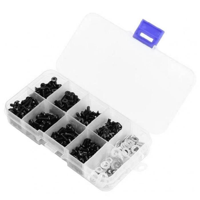 Kit 502 Pièces Vis Et Fixations RC Universel – M3 M4 Pour Voitures Télécommandées 1/8 1/10 1/12 1/16
