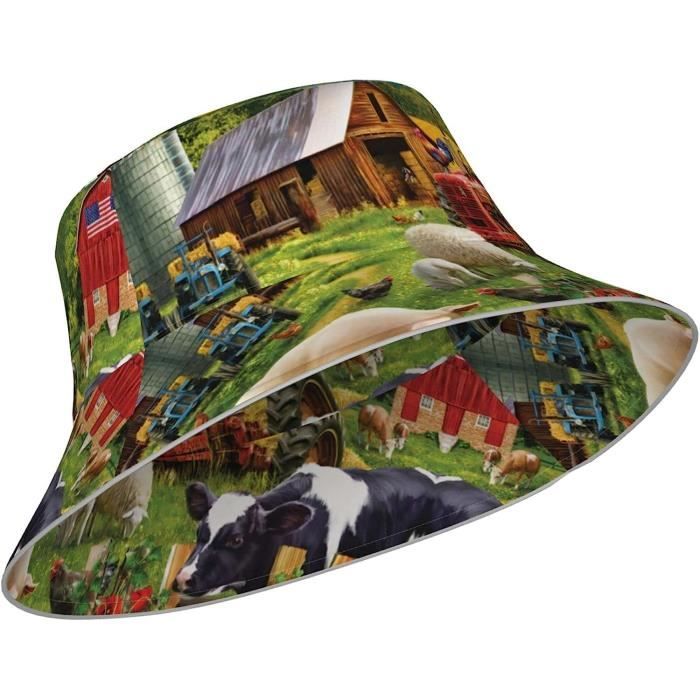 JBYJBX Chapeau Bob Réfléchissant Imprimé Patchwork Africain