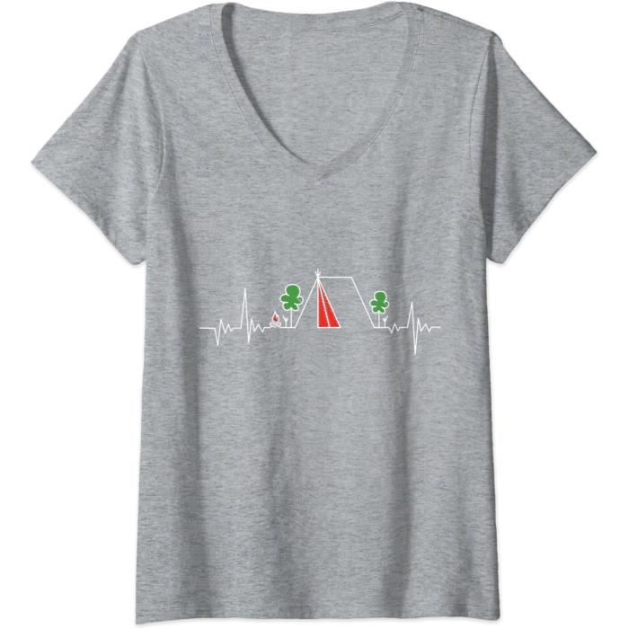 T-Shirt Femme "The Original Founding Fathers" Amérindien - Col En V, Coupe Classique, Motif Historique - 8