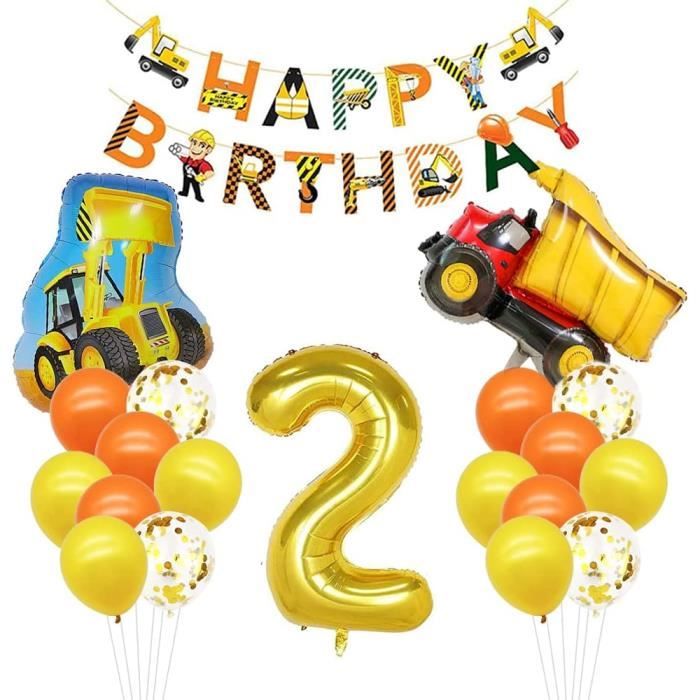 Deco Anniversaire Garcon, Ballon Anniversaire Chantier 13 Ans Garcon, Ballons D'Excavatrice Deco Anniversaire Garcon, Ballon Anniversaire Chantier 13 Ans Garcon, Ballons D'Excavatrice