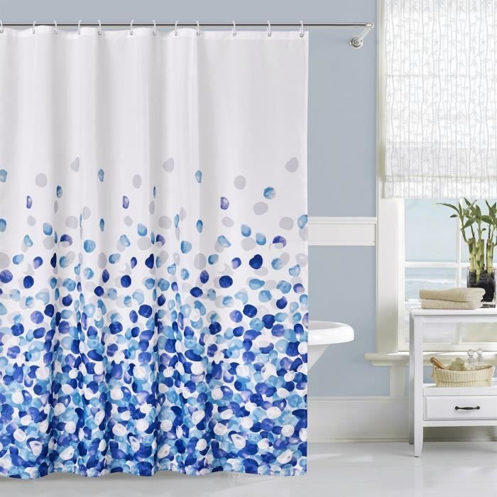 Rideau De Douche Enfant RIYIDECOR, Tissu Licorne 70x72, Imperméable Avec Crochets