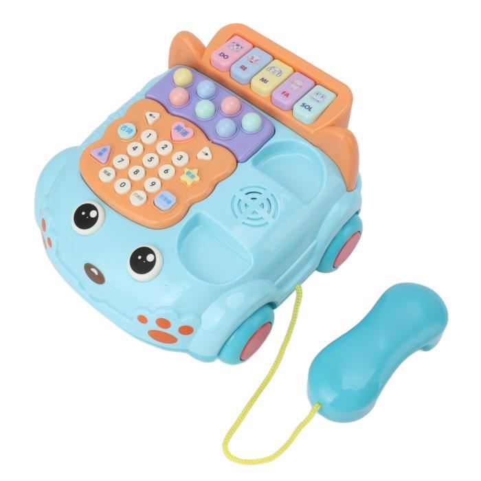 VGEBY Jouet de téléphone pour bébé Bébé téléphone jouet dessin animé avec  musique lumière enfants enfants jeux Bleu - Cdiscount Jeux - Jouets