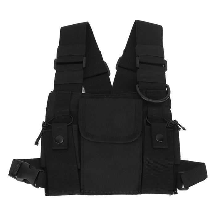 Sac de poitrine multifonction Portable Tactics Polyester Réglable Sac