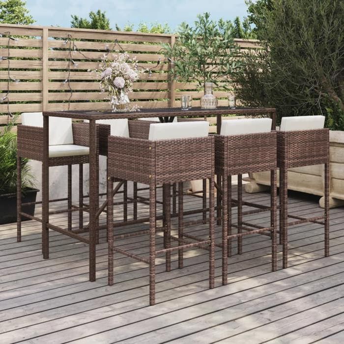 vidaXL Bar de jardin 7 pcs - vue 2