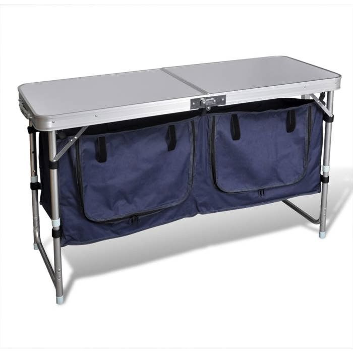 vidaXL Placard de camping pliant avec cadre en aluminium Mobilier de camping 41331