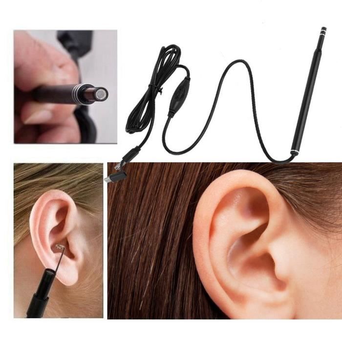 VINGVO Kit d'endoscope de nettoyage des oreilles Kit d'élimination