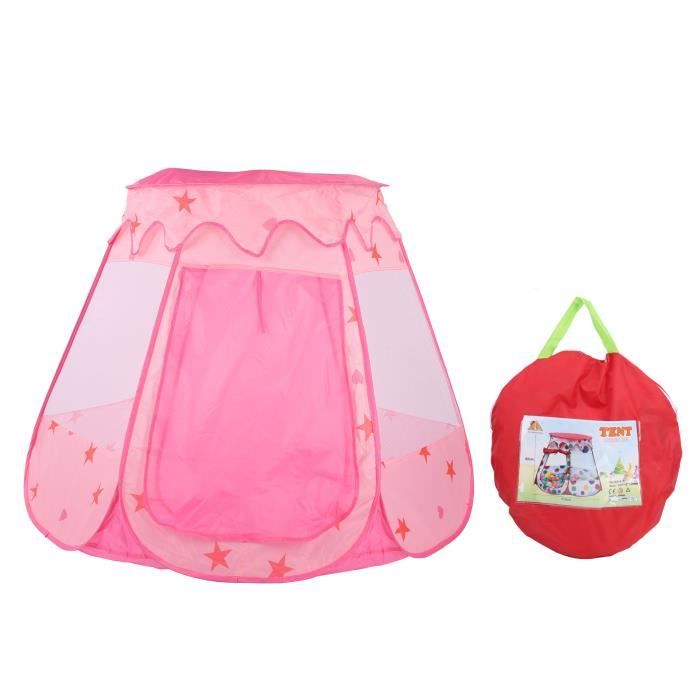 Tente De Jeu Pour Enfants - Château Princesse - Dimensions 100x70x108 Cm - Légère Et Portable Avec Sac De Transport - 4