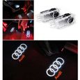4 Pièces LED Éclairage d'Entrée Décoration de Porte de Voiture Laser Projecteur Logo Audi Lumière-1
