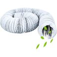 Tuyau d'Evacuation, Gaine de ventilation Flexible en PVC pour Extracteur d'Air, Climatisation, Sèche-linge (125mm * 5m Blanc)-1