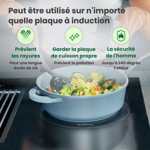 Lot De 4 Tapis De Protection En Silicone Pour Plaque à Induction - Résistants à La Chaleur, Antidérapants, Lavables - 9