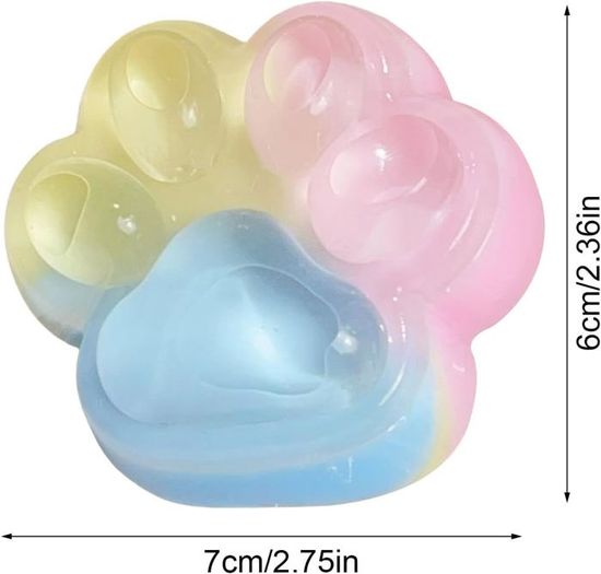 Gros Squishy Patte De Chat - Jouet Anti-stress En Silicone - Kawaii Extra Doux - Enfant Et Adulte