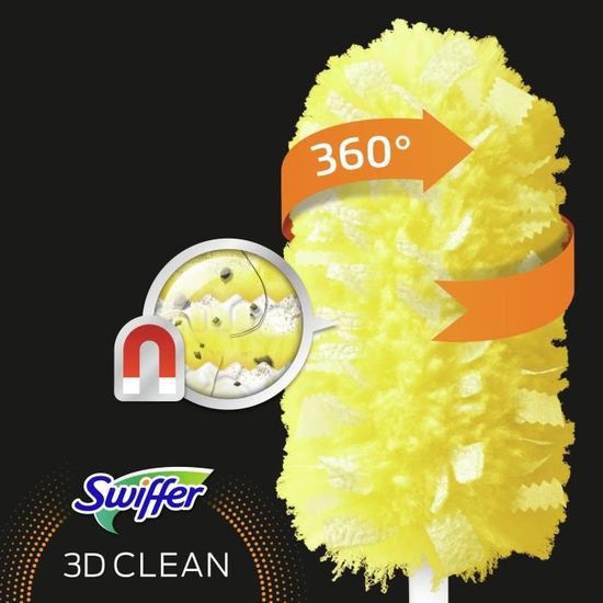 SWIFFER Plumeau XXL 3D Clean Semi déplié + 1 Récharge + SWIFFER Recharges  plumeaux x20 - Cdiscount Au quotidien