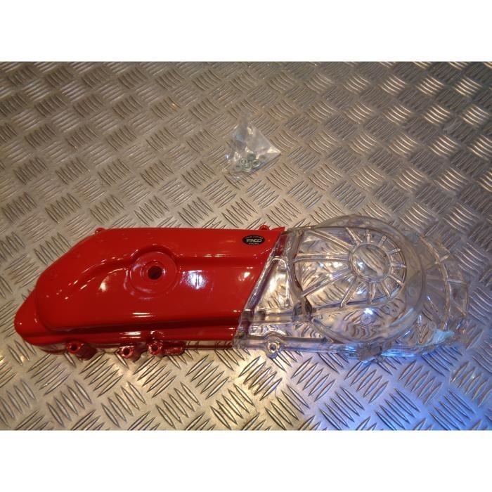 Carter boite a kick rouge transparent faco scooter peugeot 50 buxy