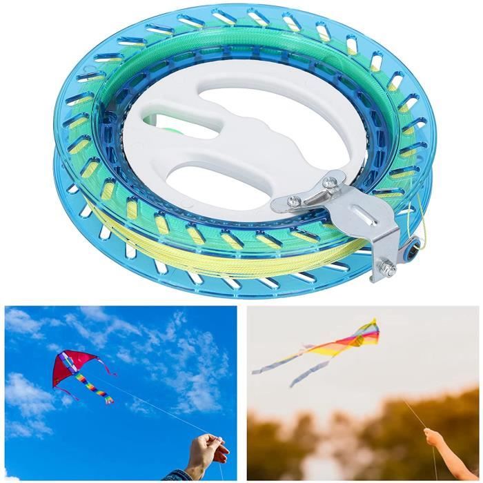 Liummrcy – Enrouleur De Cerf-volant – Bobine Avec 400m De Fil – Roue Pivotante Avec Verrouillage – Accessoire De Kite – Pour Enfants Et Adultes