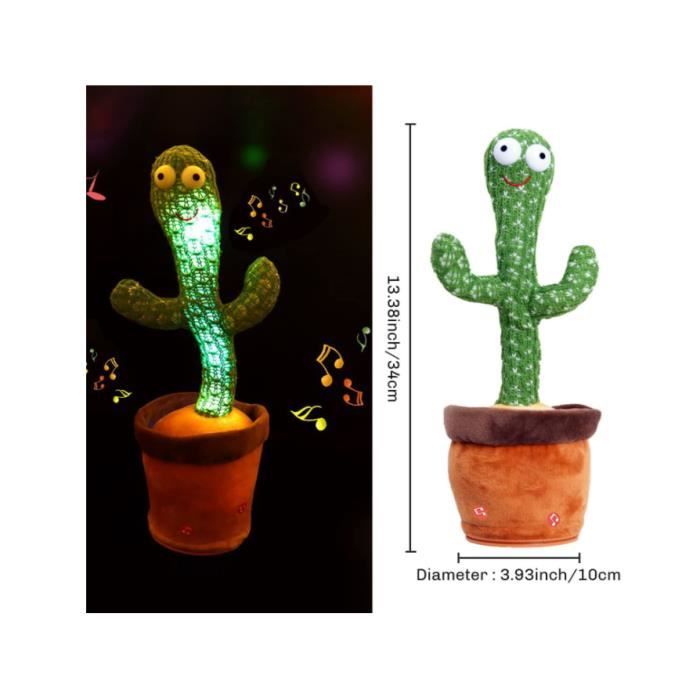 Cactus Qui Danse et répète,Dancing Cactus&Cactus Chantant&Cactus Qui  Parle,Peluche Cactus Decoration,Jouet Cactus Qui repete - Cdiscount