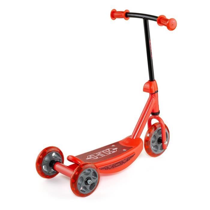 Molto City Scooter Trottinette Pliante Rouge - Aluminium, Poids Max 50kg, Guidon Réglable 72-77cm, Roues 120mm, Frein Arrière