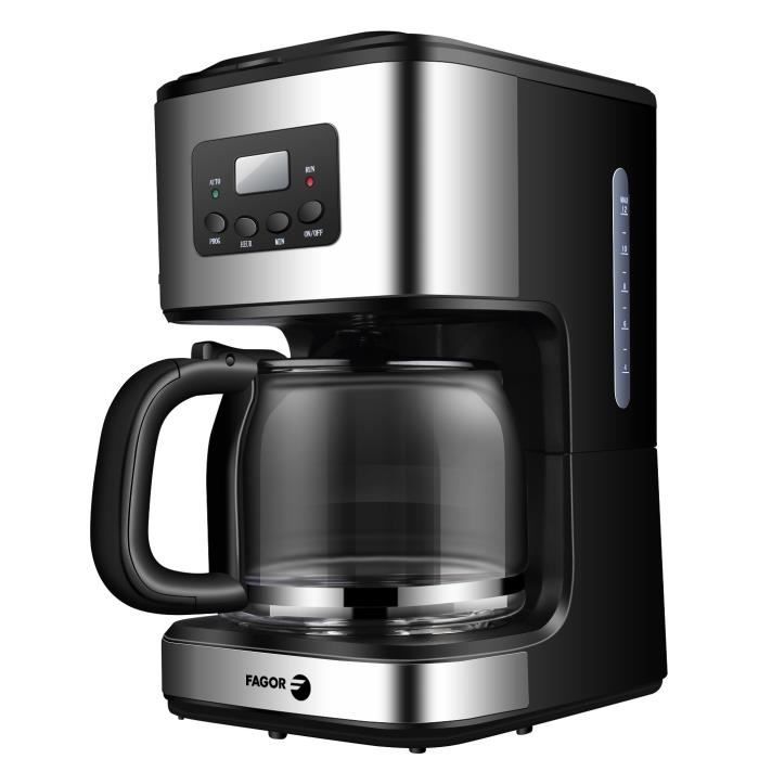 Cafetiere programmable 900w. 1,5l, 10/12 tasses. fagor