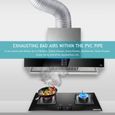 Tuyau d'Evacuation, Gaine de ventilation Flexible en PVC pour Extracteur d'Air, Climatisation, Sèche-linge (125mm * 5m Blanc)-2