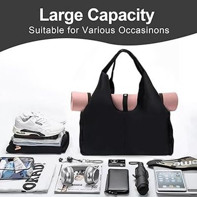 Sac De Sport Femme – Petit Sac Pliable Imperméable, Grande Capacité, Léger (0,2kg), Pour Yoga, Workout Ou Quotidien – Nylon Résistant