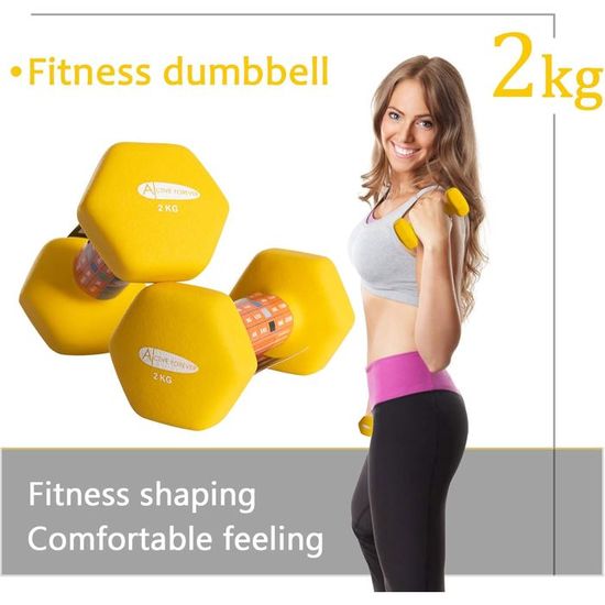 Haltères Néoprène Lazy Sports - Hexagonaux 2x1 à 10kg