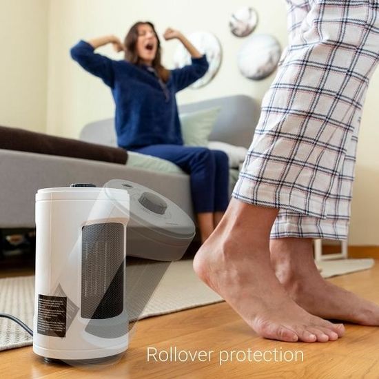 Radiateur Soufflant Céramique Compact 1200W - Chauffage D'appoint Pour Pièces Jusqu'à 20 M² - 14