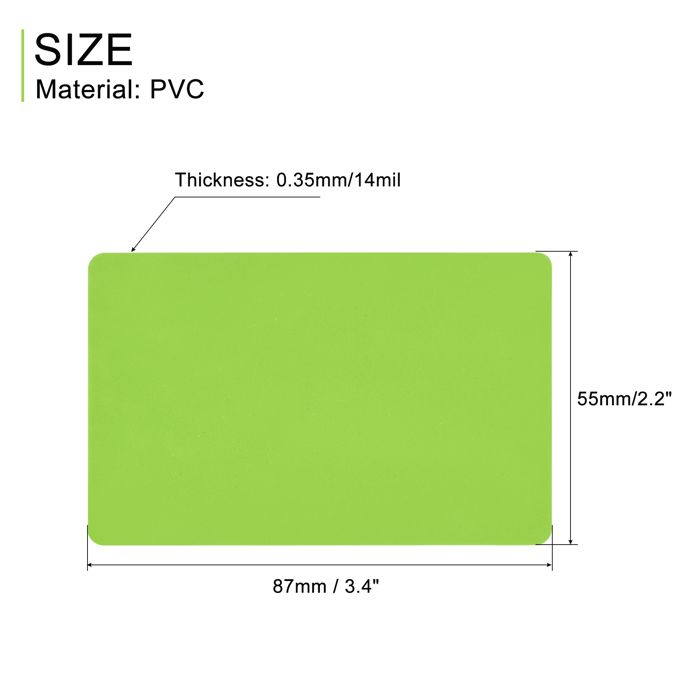 Carte en PVC SOURCING MAP Cartes PVC Vert Carte plastique 14mil pour ...