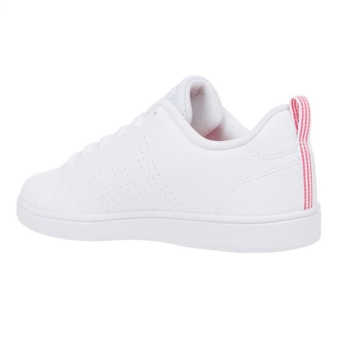 ADIDAS Baskets Vs Advantage Clean Enfant Fille Blanc et rose