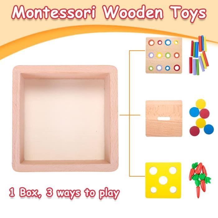 Toyzey Jeux Montessori, Jouet Enfant 1-5 Ans Garçon Fille, Cadeau Bébé -  Jouet de Pêche Éducatif, Jouet en Bois