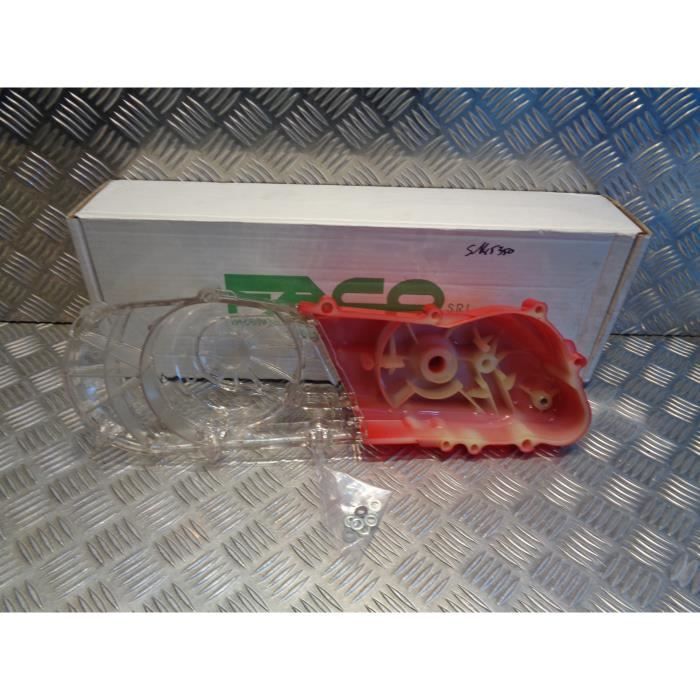 Carter boite a kick rouge transparent faco scooter peugeot 50 buxy