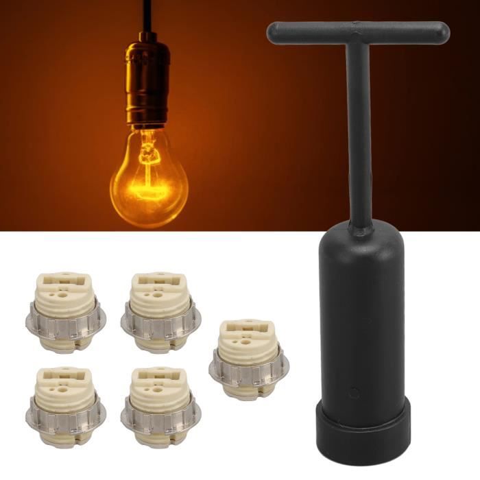 Lampe Support Douille E27 Murale,E27 Douille d'Ampoule en Céramique,4 pcs E27  Douille de Lampe Support Base,AC 220-250V, Blanc - Cdiscount Maison