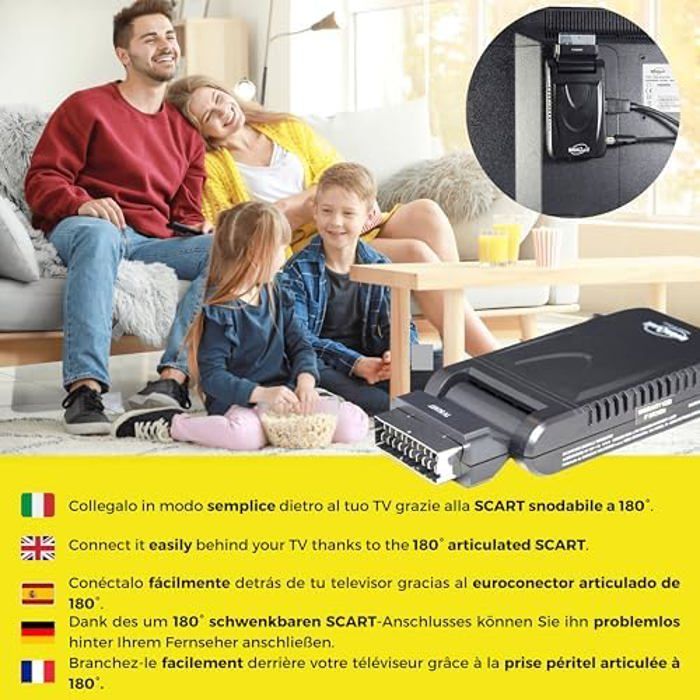 DigiQuest Récepteur de câble Full HD numérique DVB-C (HDMI, péritel