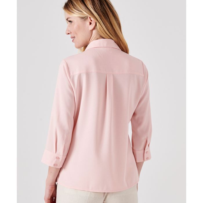 CHEMISE DROIT COL ROND EN COTON VANNES - SOEUR pour FEMME