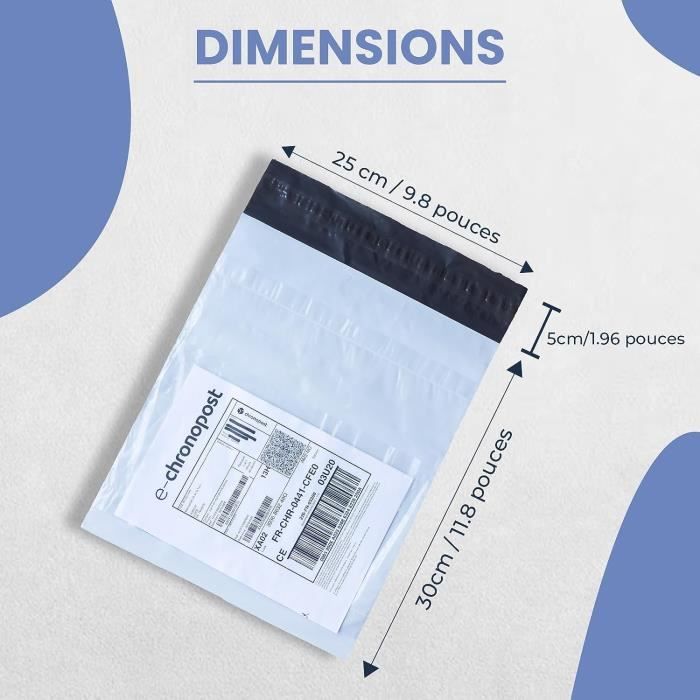Enveloppe Plastique Expedition - Emballage Colis Vinted Avec