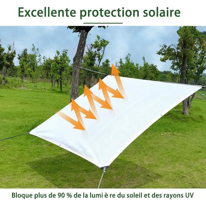 90% Filet Protection Solaire 3x3m Filet d'Ombrage Toile d'Ombrage