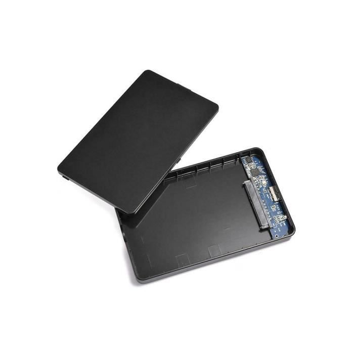 Boitier Station Disque Dur Externe Noir USB 3.0 2.5 pouces pour SATA HDD et  SSD - Cdiscount Informatique