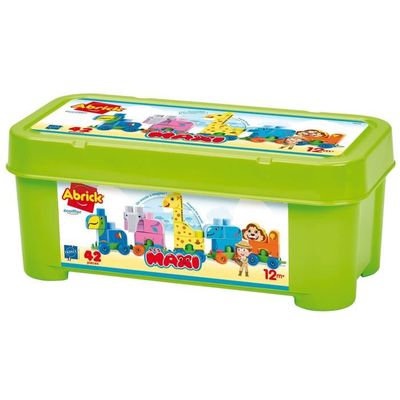 Écoiffier 7840 - Il Treno Degli Animali Abrick Maxi - Gioco Di Costruzione Per Bambini 42 Pezzi A Partire Da 12 Mesi Made In France
