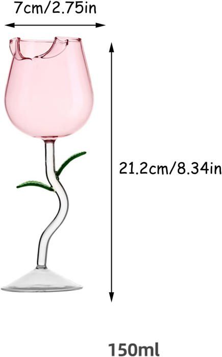 Verres à Vin En Forme De Rose : 150 Ml/5,07 Oz, Verres à Vin