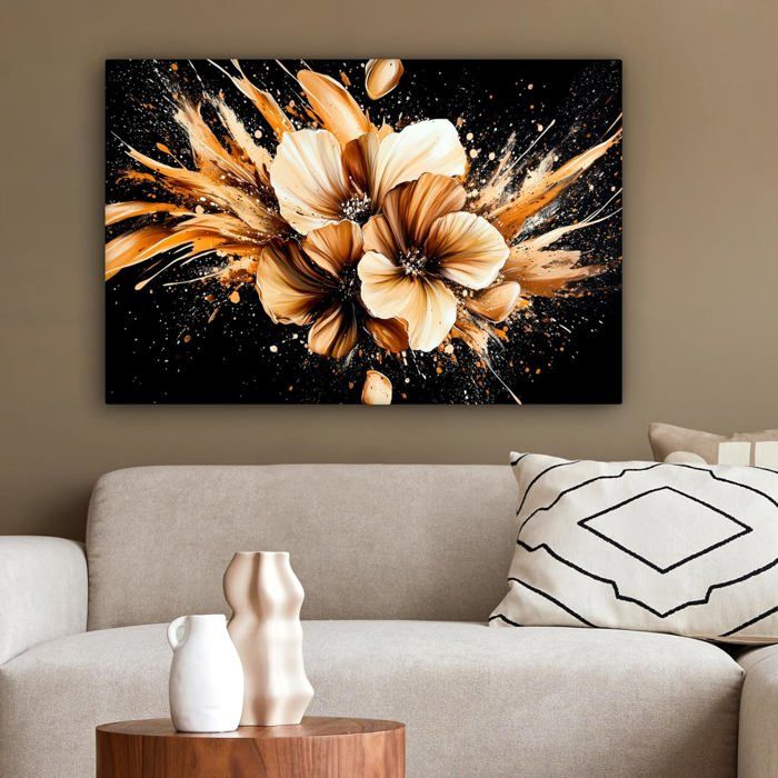 Tableau Abstrait Coloré Sur Toile 70x140 Cm - Décoration Murale Moderne Pour Salon - Impression Giclée HD - 8