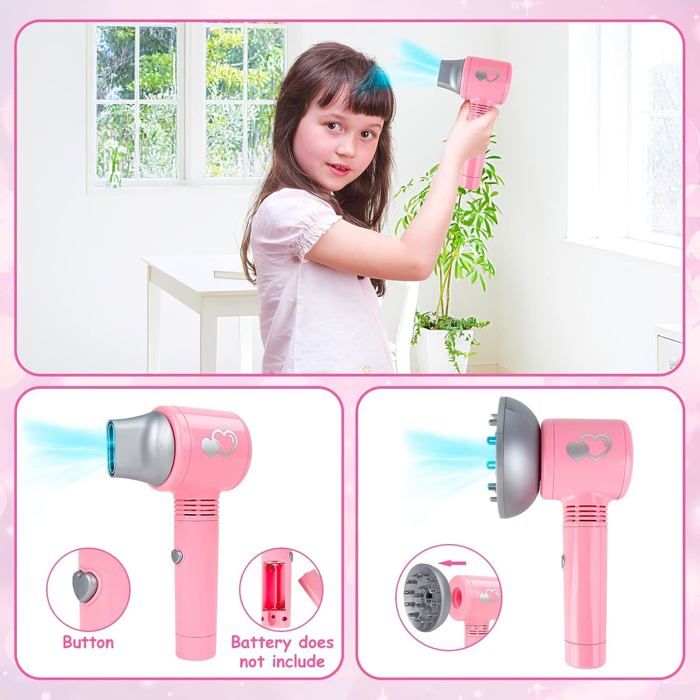 Kit Salon De Coiffure Enfant - 36 Pièces Jouet Coiffeur - Jeu De Rôle Créatif Pour Filles Et Garçons Dès 3 Ans